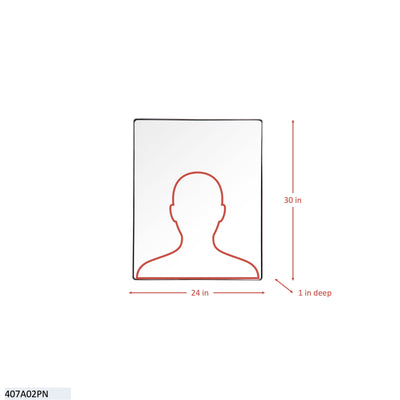 Kye 24x30 Rectangular Rounded Wall Mirror