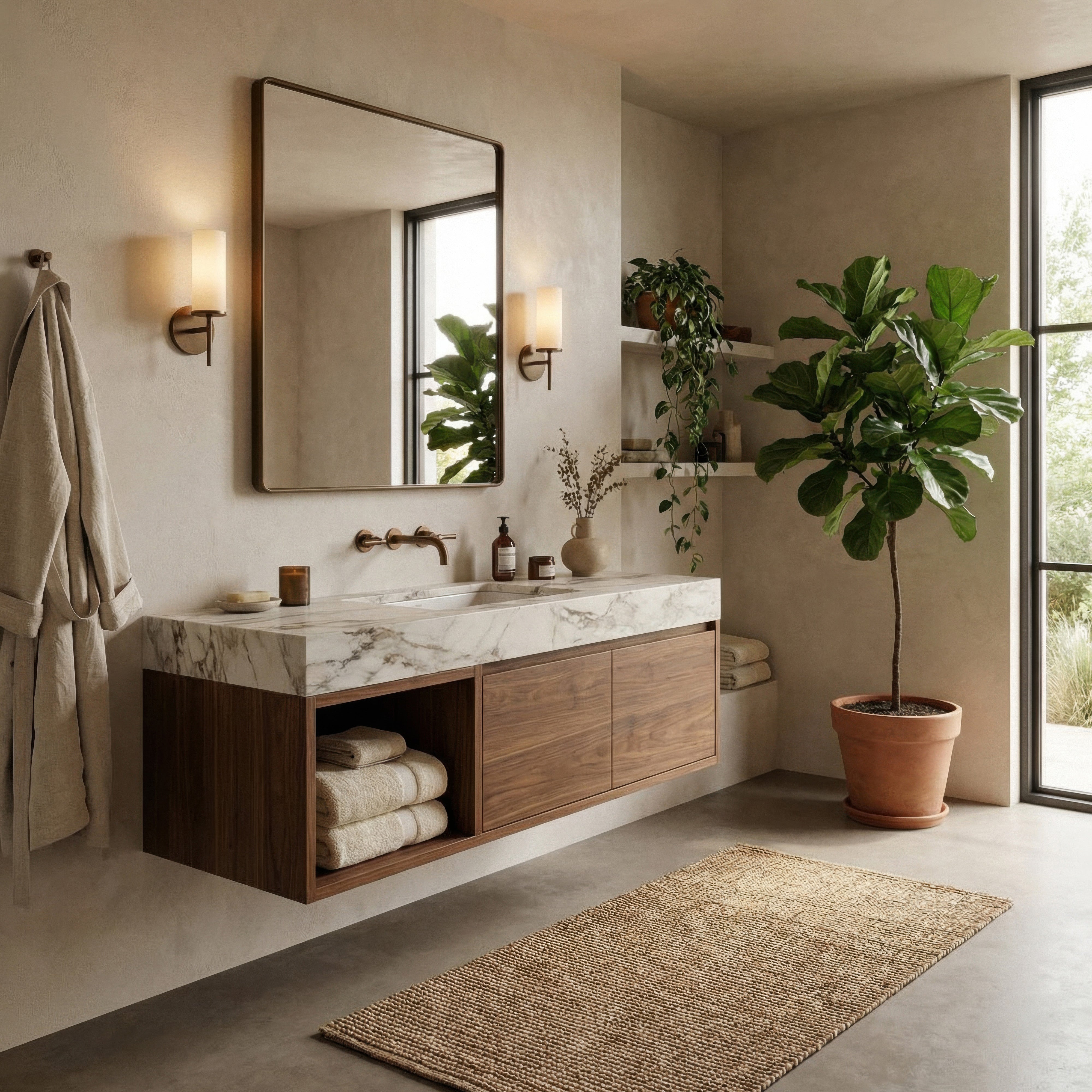 Kye 24x30 Rectangular Rounded Wall Mirror