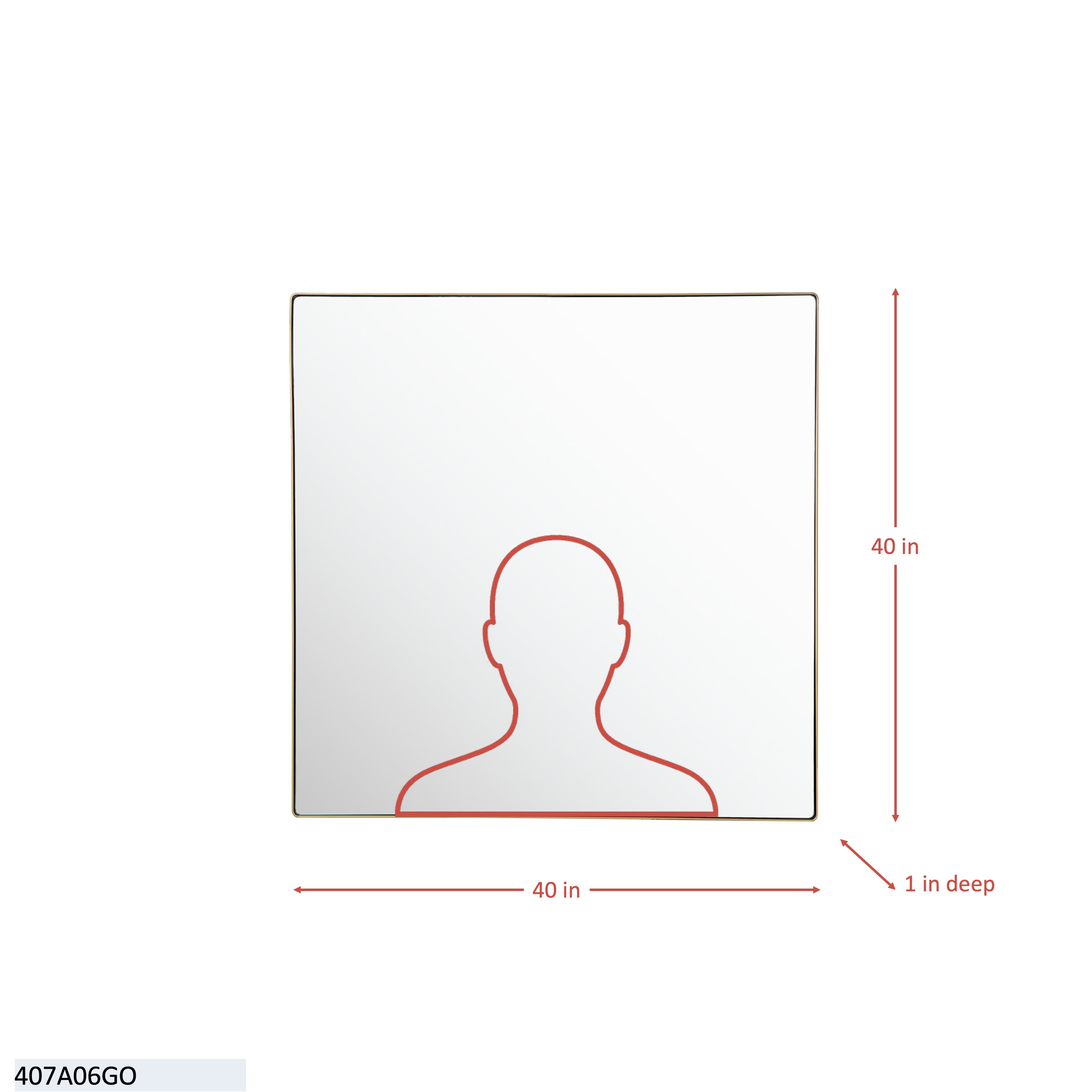Kye 40x40 Rounded Square Wall Mirror