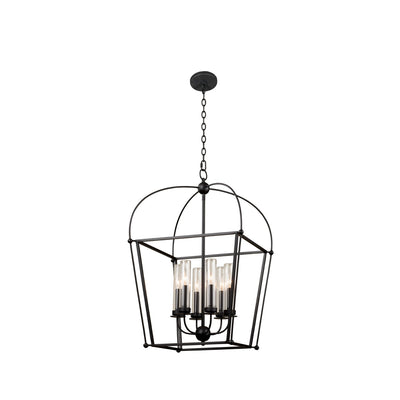 30'' Sutter 6 Light Matte Black Outdoor Pendant