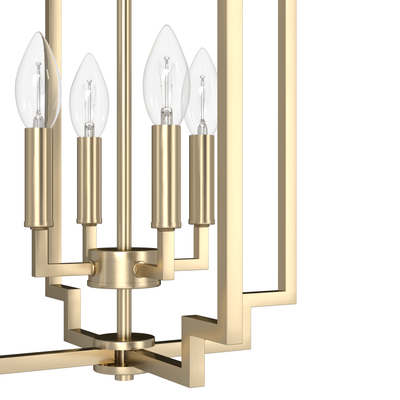 Zoanne 14-inch 4-light Alturas Gold Lantern Pendant