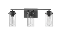 21.5'' Serena Matte Black 3 Light Bath Vanity