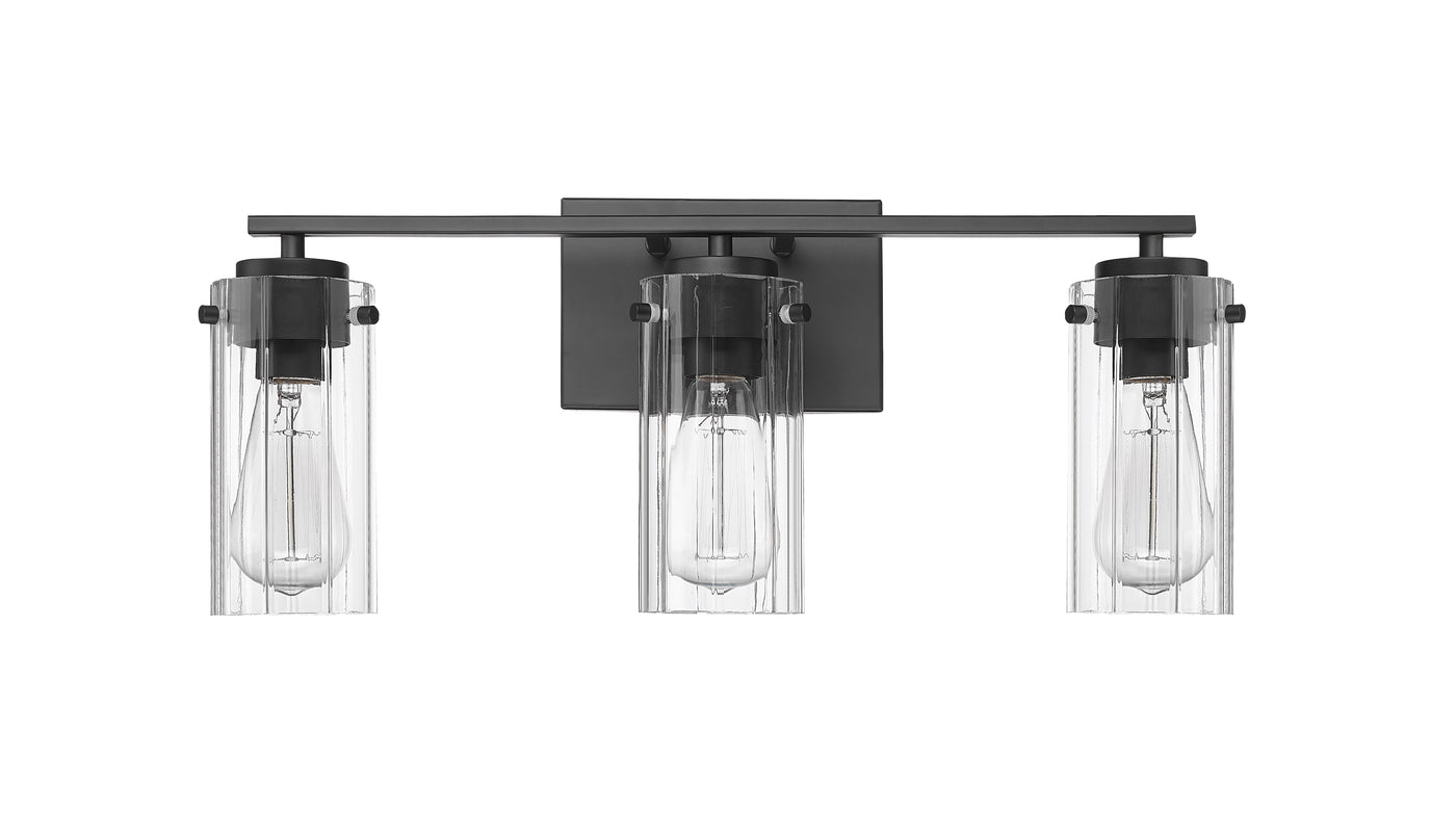 21.5'' Serena Matte Black 3 Light Bath Vanity