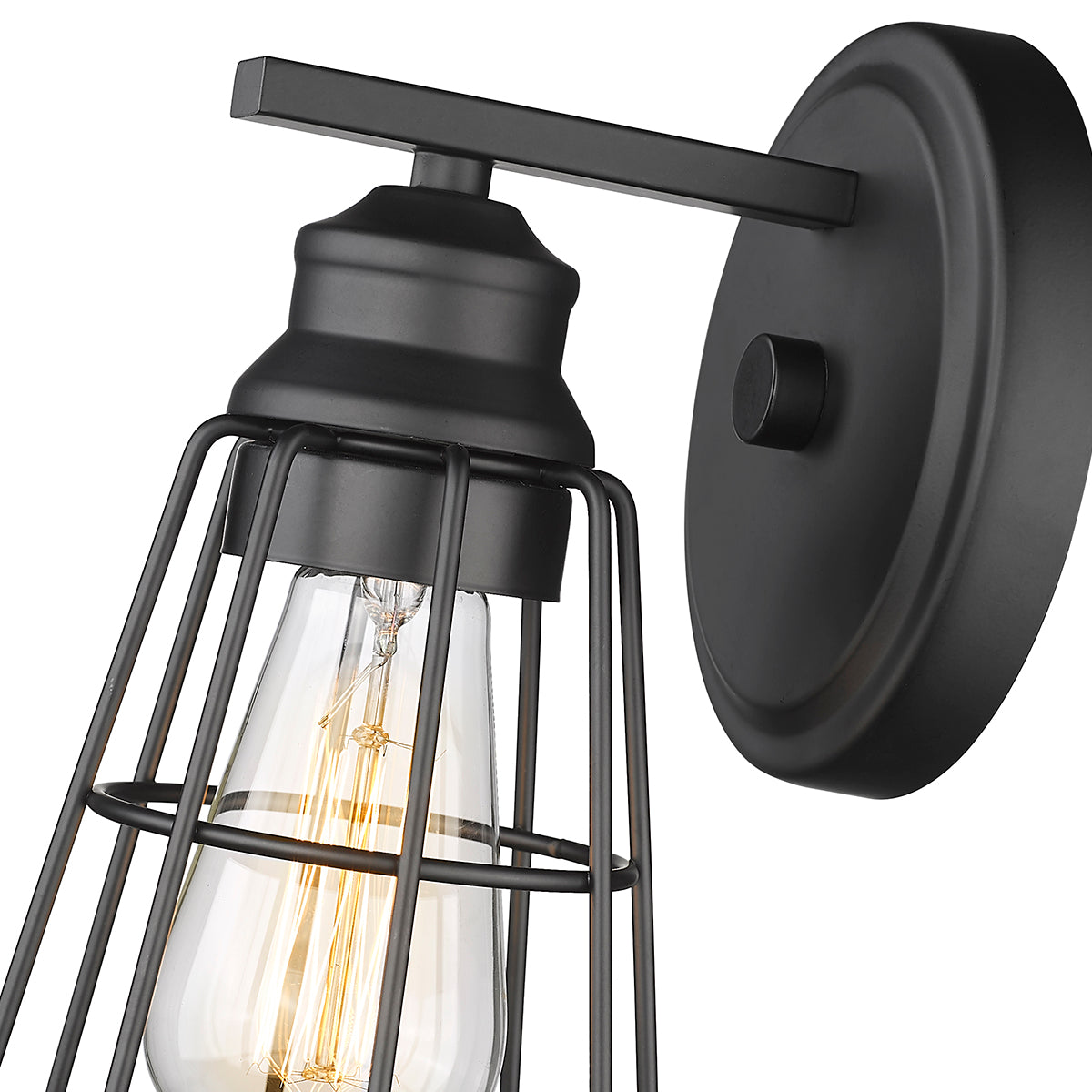 9.25-inch Matte Black 1-Light Wall Sconce
