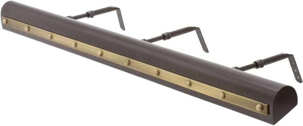 36-inch Classic Traditional Antique Brass Polished Brass Rivet Plug-In Picture Light