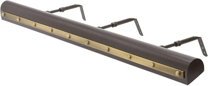 36-inch Classic Traditional Black Polished Nickel Rivet Plug-In Picture Light