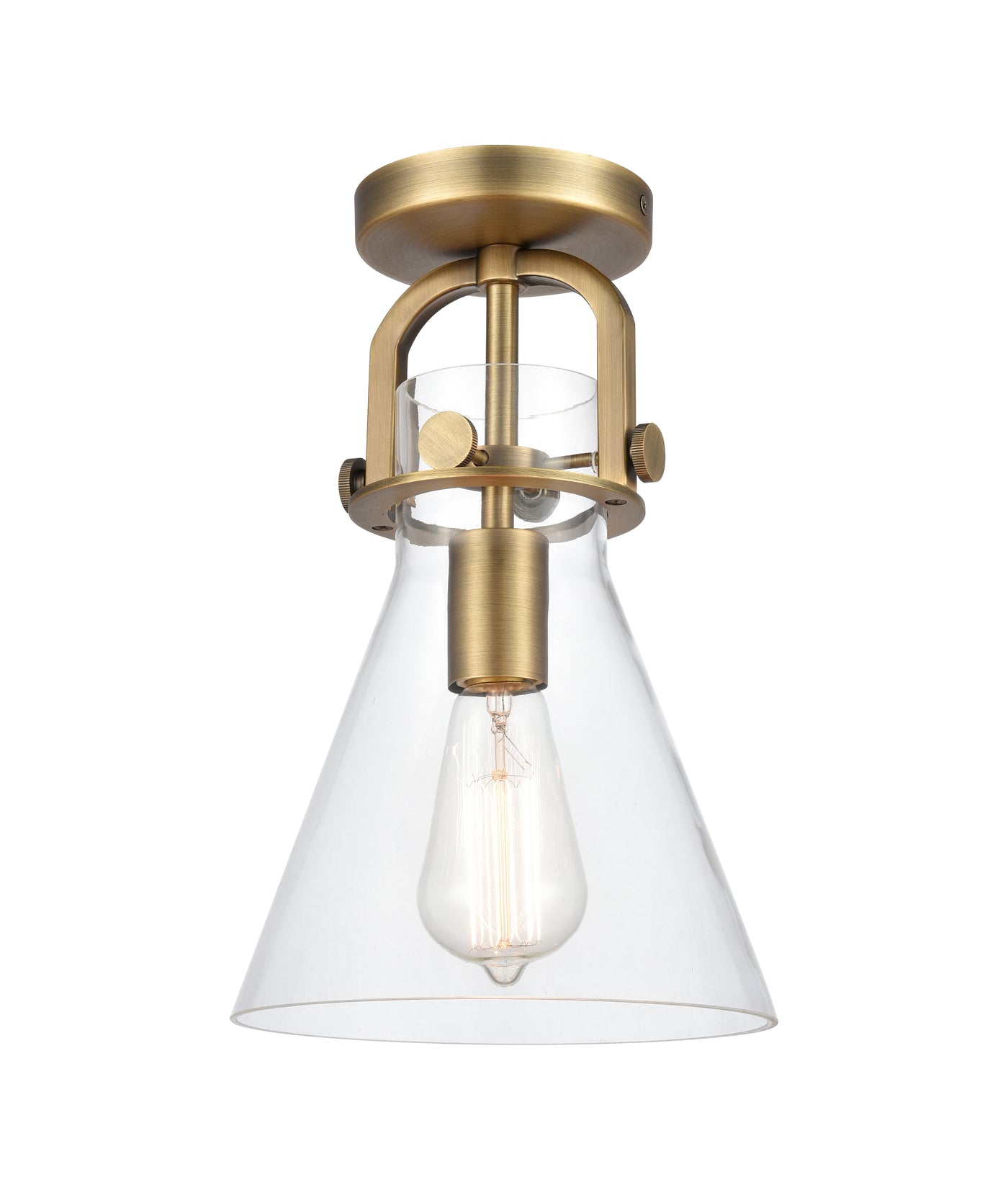 Downtown Semi-Flush Mount Satin Nickel