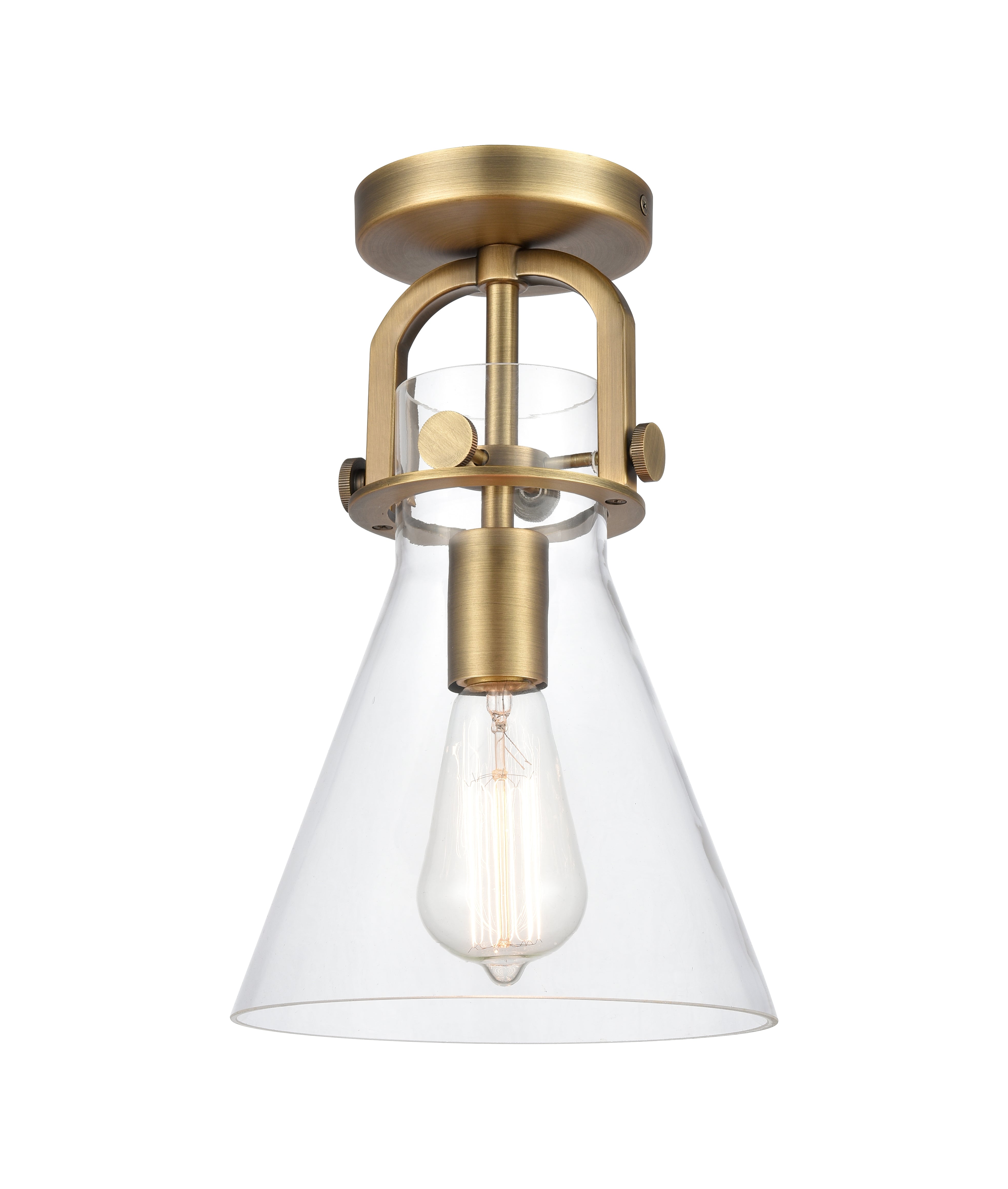 Downtown Semi-Flush Mount Satin Nickel