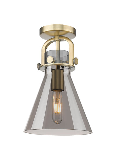 Downtown Semi-Flush Mount Satin Nickel