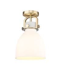 Downtown Semi-Flush Mount Satin Nickel