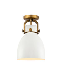Downtown Semi-Flush Mount Satin Nickel