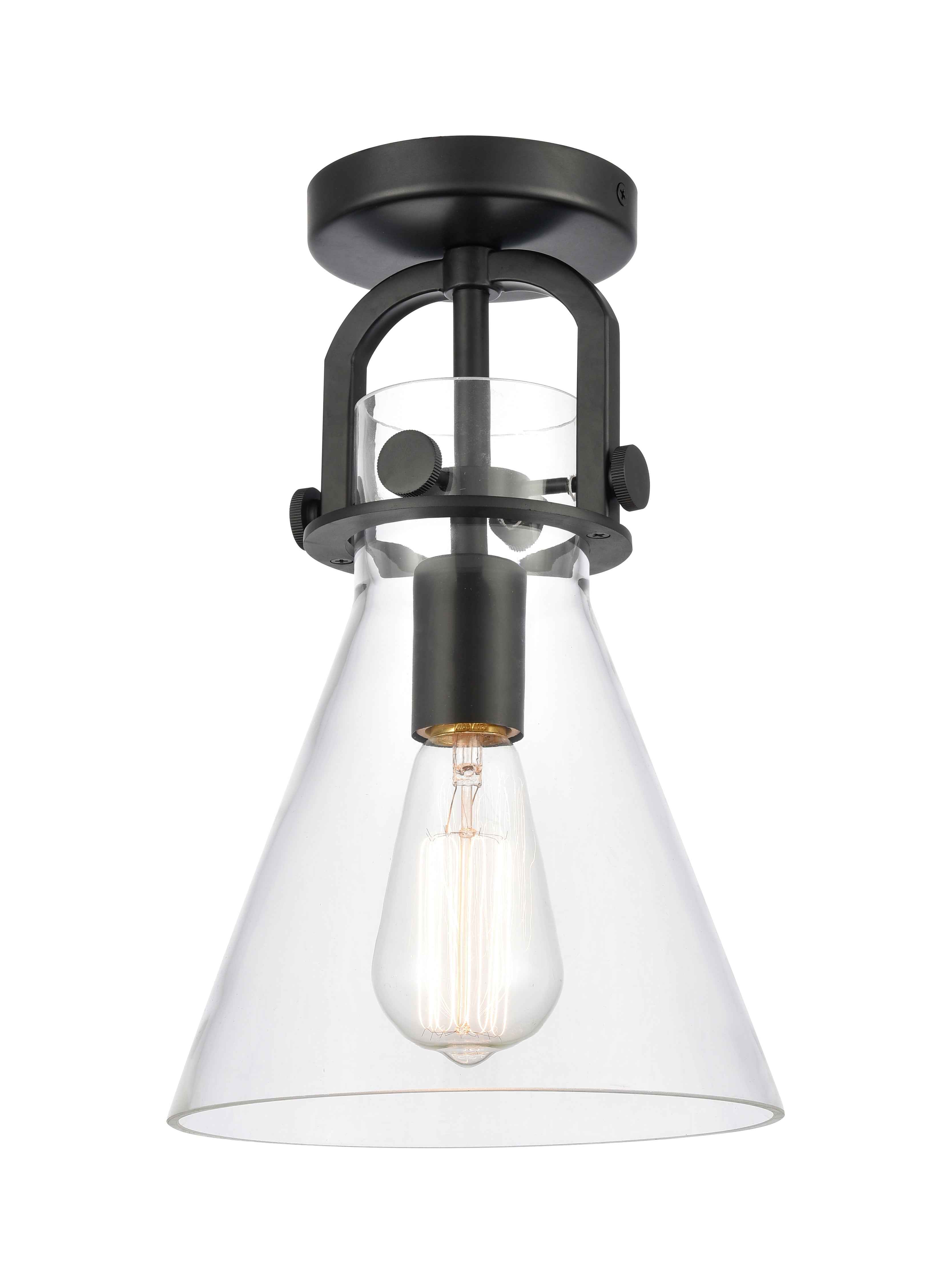 Downtown Semi-Flush Mount Satin Nickel