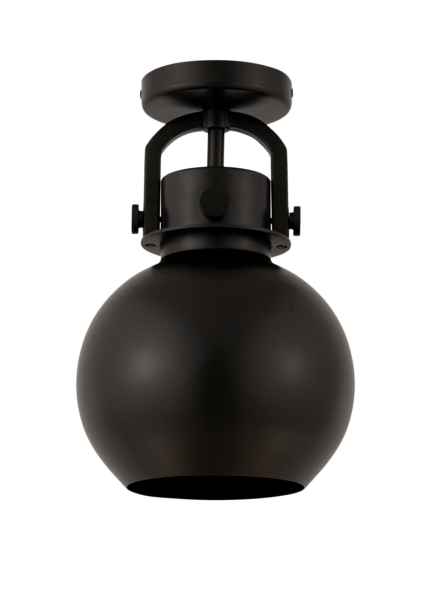Downtown Semi-Flush Mount Satin Nickel Glass