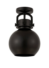 Downtown Semi-Flush Mount Satin Nickel Glass