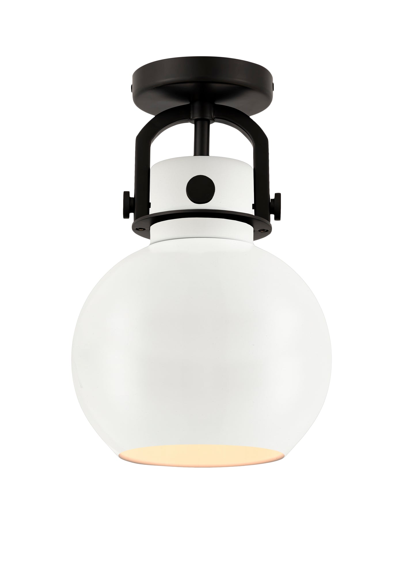 Downtown Semi-Flush Mount Satin Nickel Glass