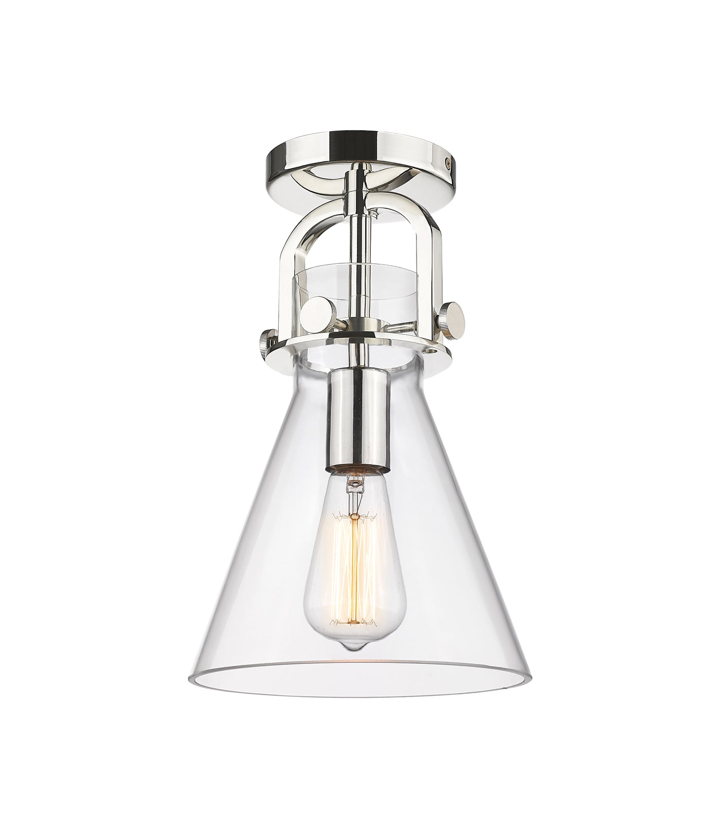 Downtown Semi-Flush Mount Satin Nickel