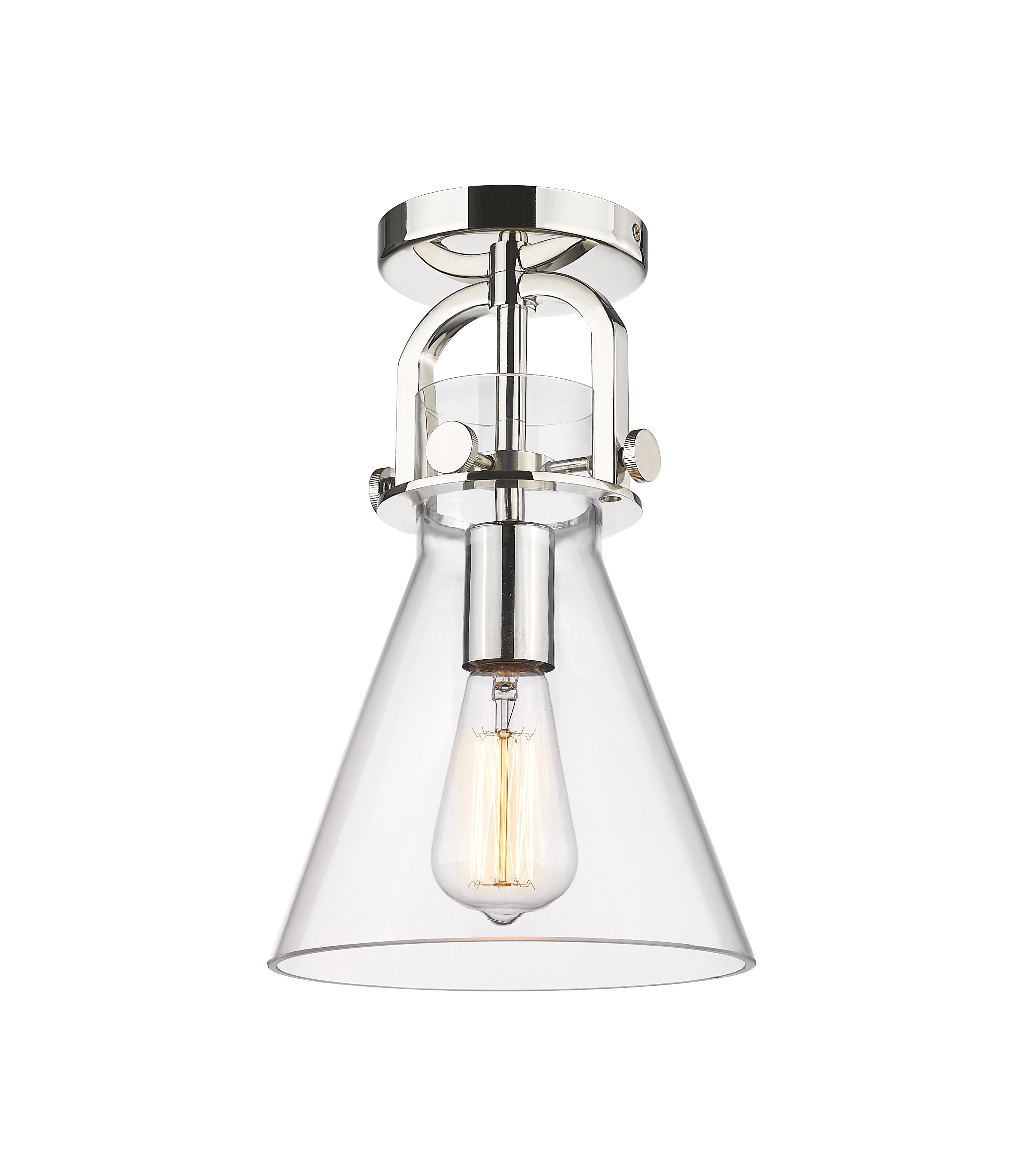 Downtown Semi-Flush Mount Satin Nickel