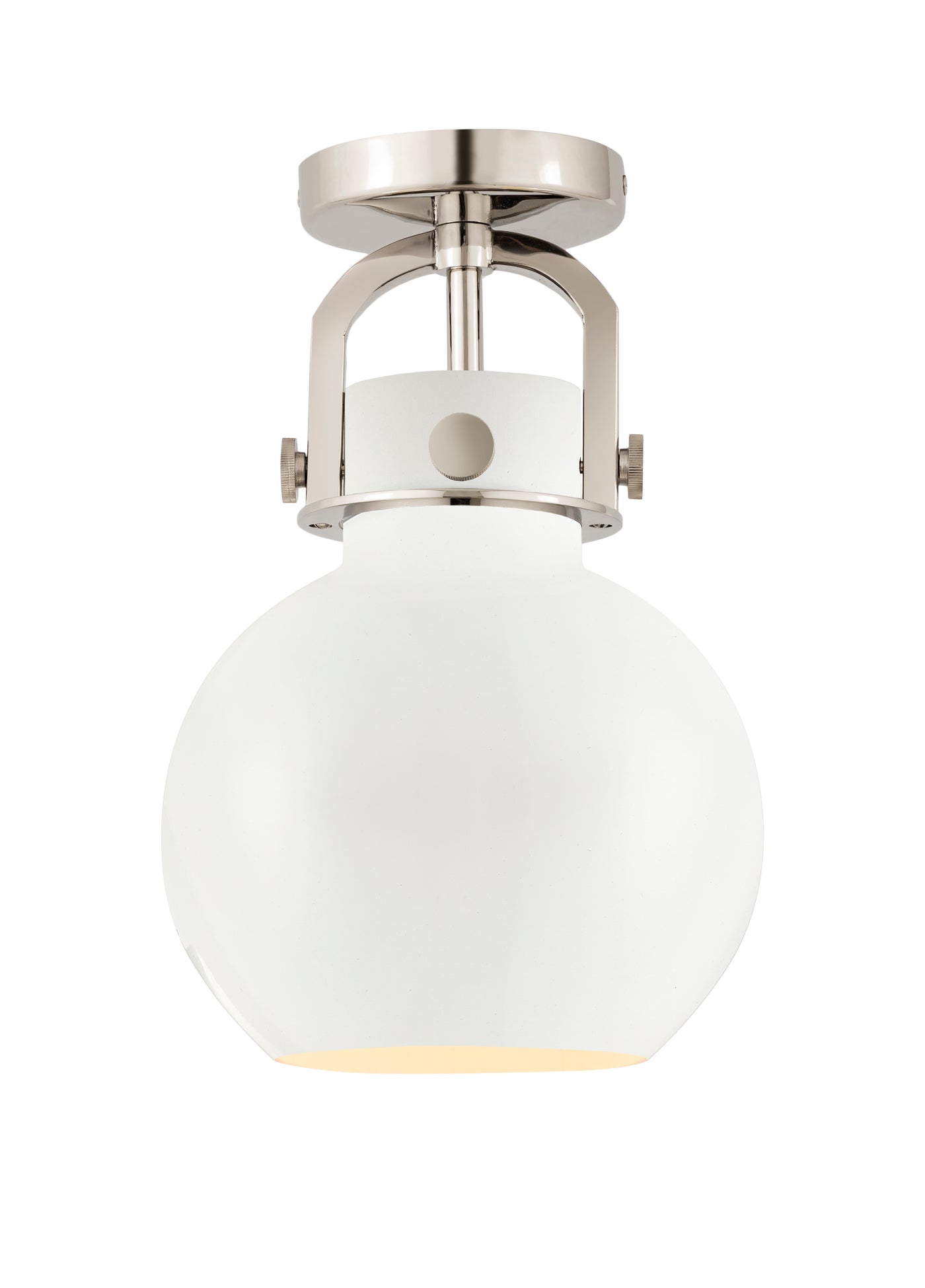 Downtown Semi-Flush Mount Satin Nickel Glass