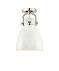Downtown Semi-Flush Mount Satin Nickel