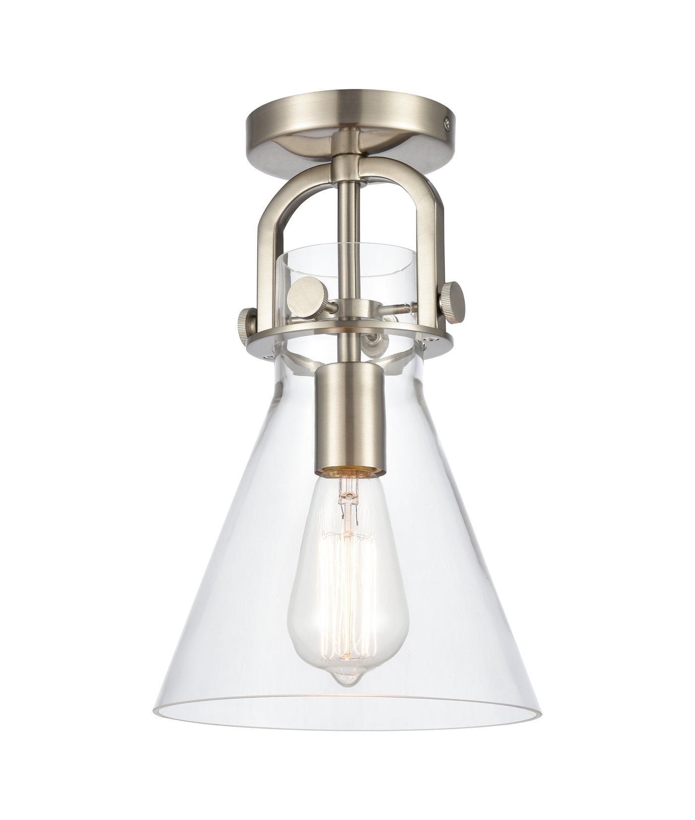Downtown Semi-Flush Mount Satin Nickel