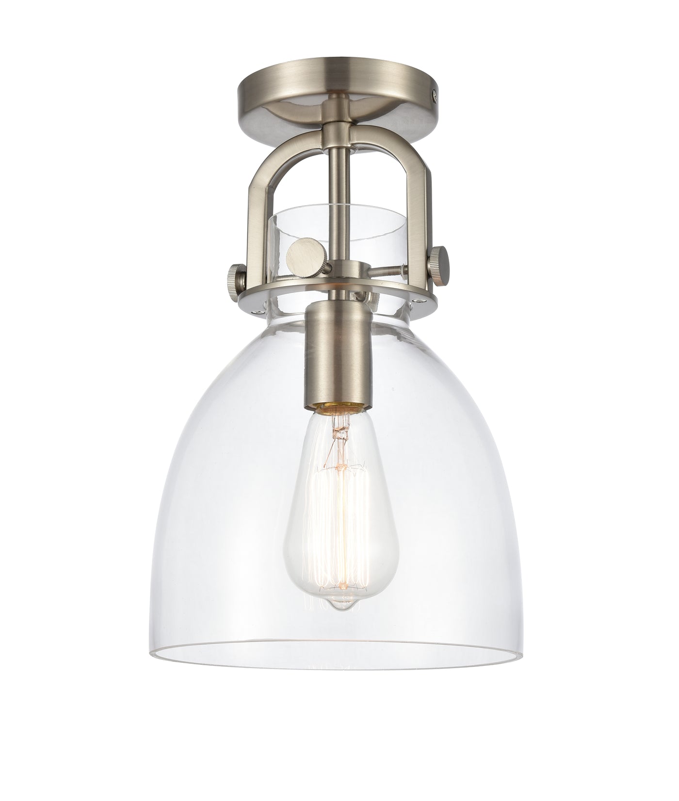 Downtown Semi-Flush Mount Satin Nickel