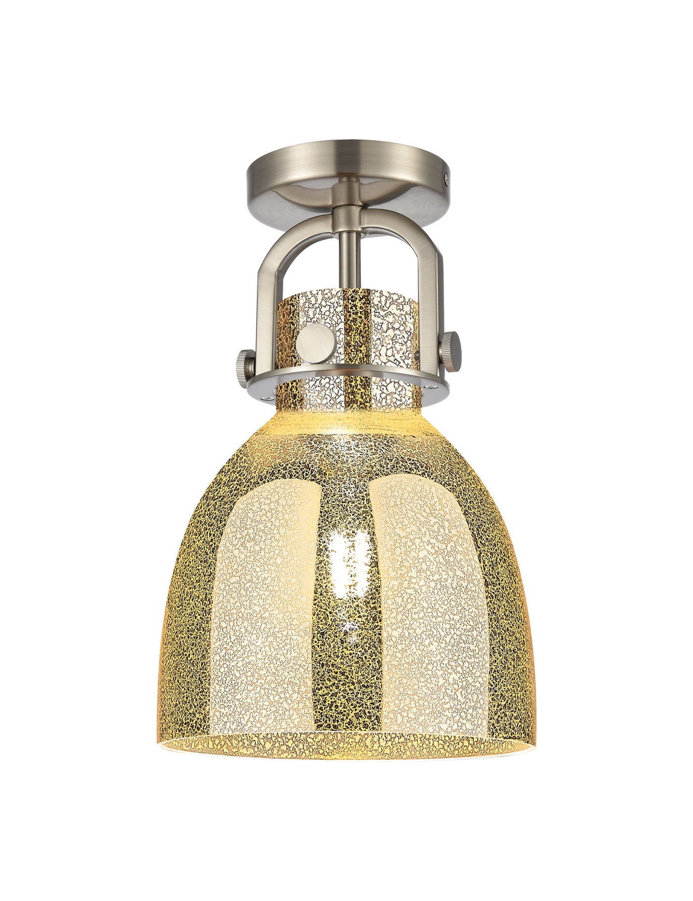 Downtown Semi-Flush Mount Satin Nickel