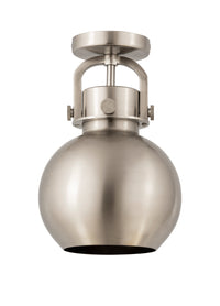 Downtown Semi-Flush Mount Satin Nickel Glass