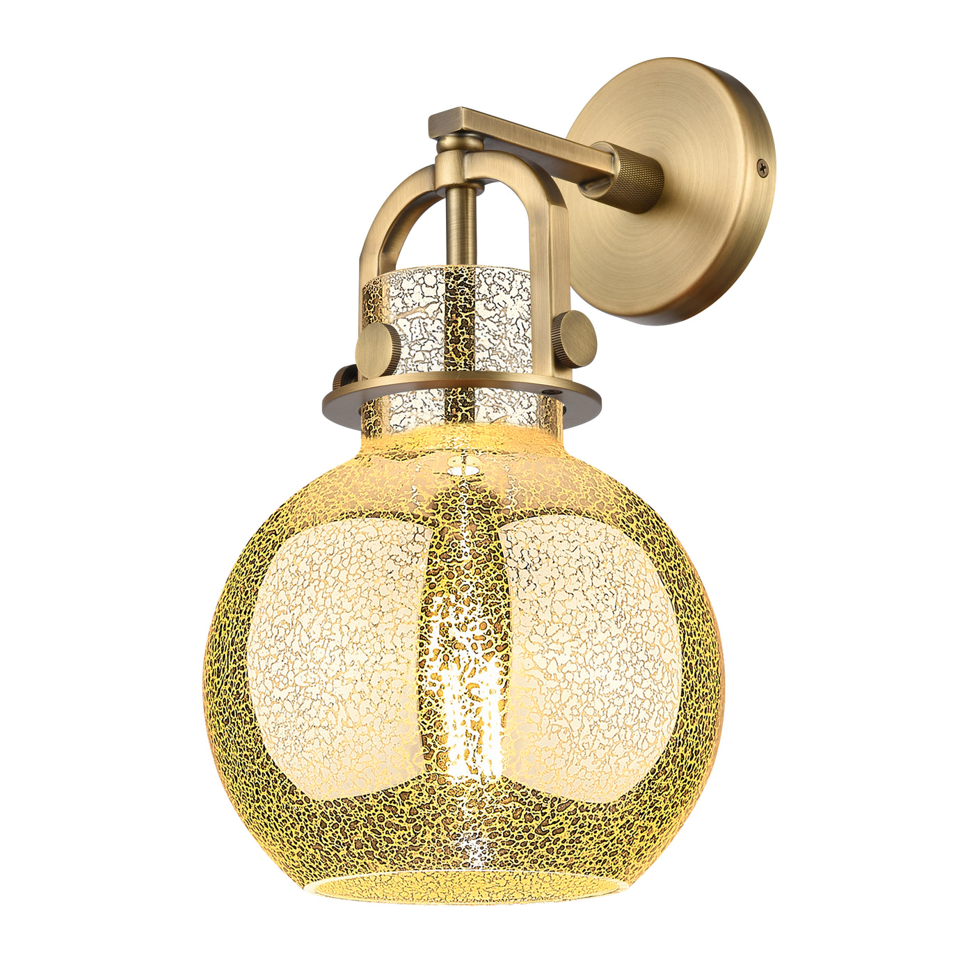 Downtown Urban Sconce Cast Brass Glass