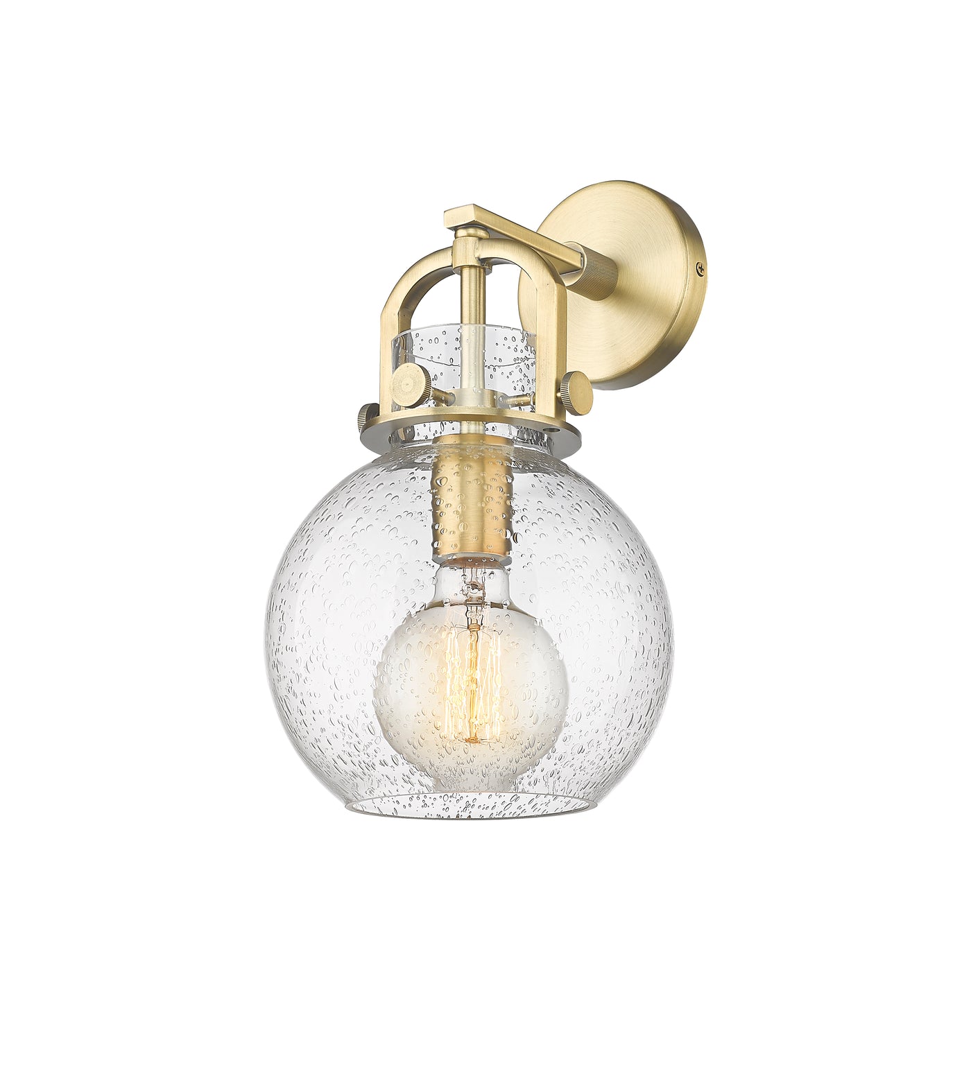 Downtown Urban Sconce Cast Brass Glass