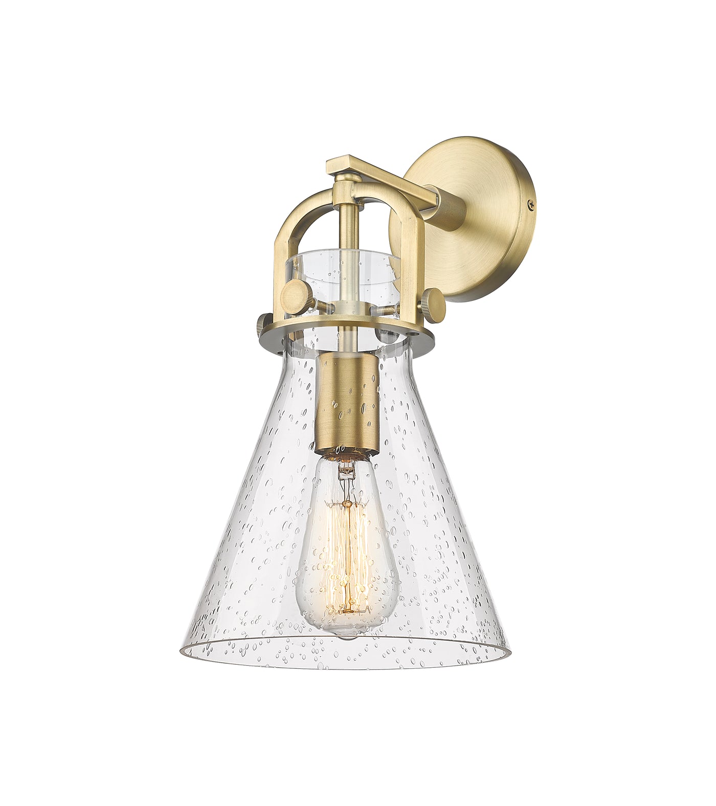 Downtown Urban Sconce Cast Brass 14 Inch