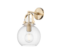 Downtown Urban Sconce Cast Brass Glass