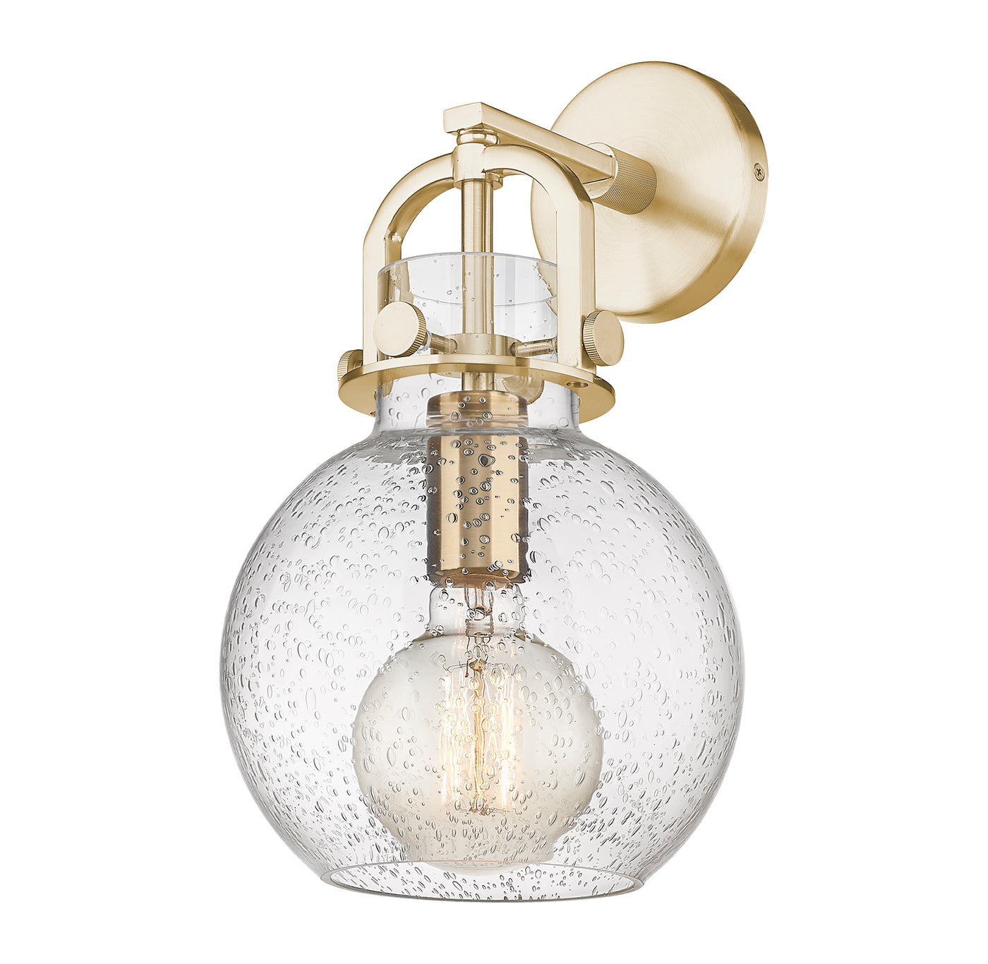 Downtown Urban Sconce Cast Brass Glass