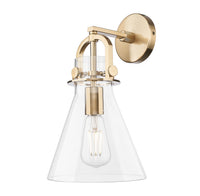 Downtown Urban Sconce Cast Brass 14 Inch