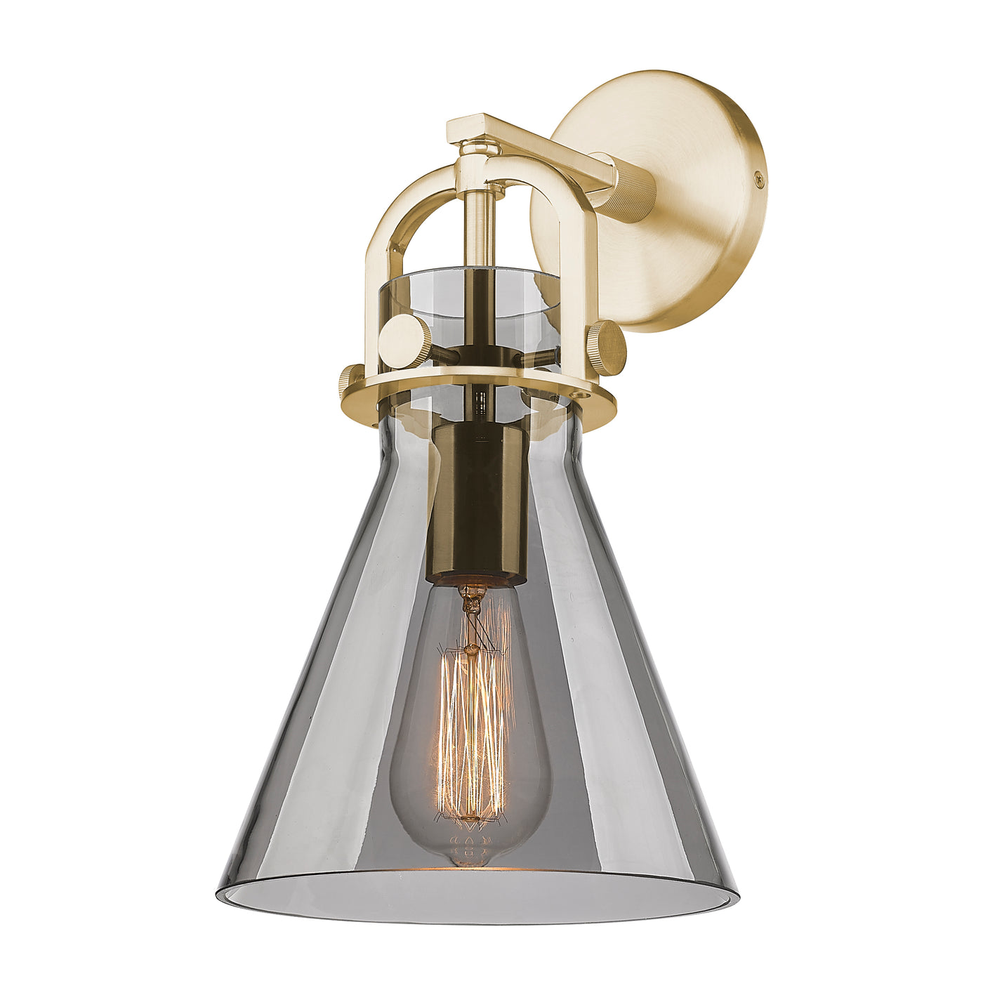 Downtown Urban Sconce Cast Brass 14 Inch