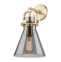 Downtown Urban Sconce Cast Brass 14 Inch