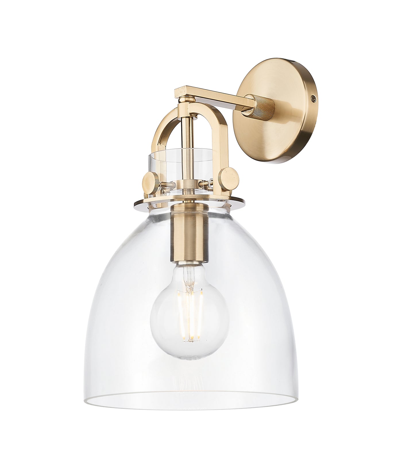 Downtown Urban Sconce Cast Brass 14 Inch