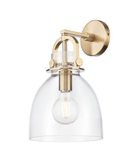 Downtown Urban Sconce Cast Brass 14 Inch