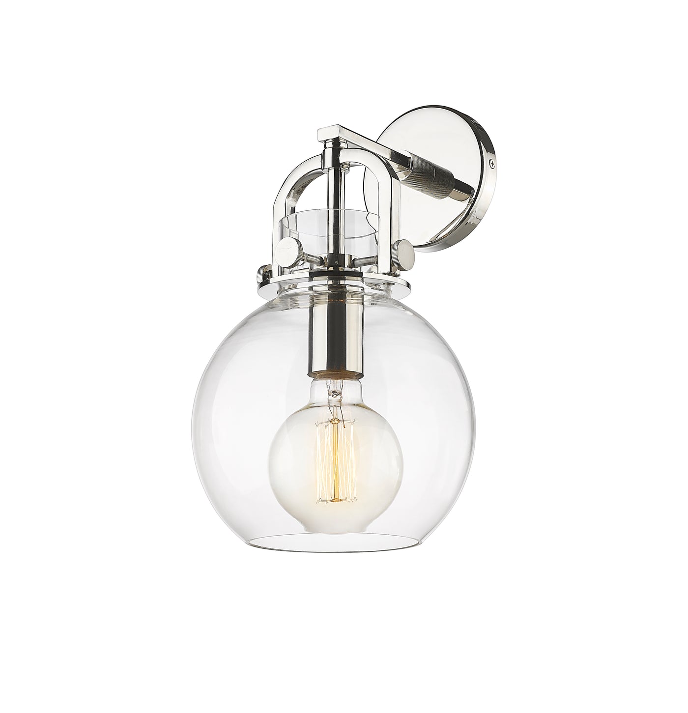 Downtown Urban Sconce Cast Brass Glass