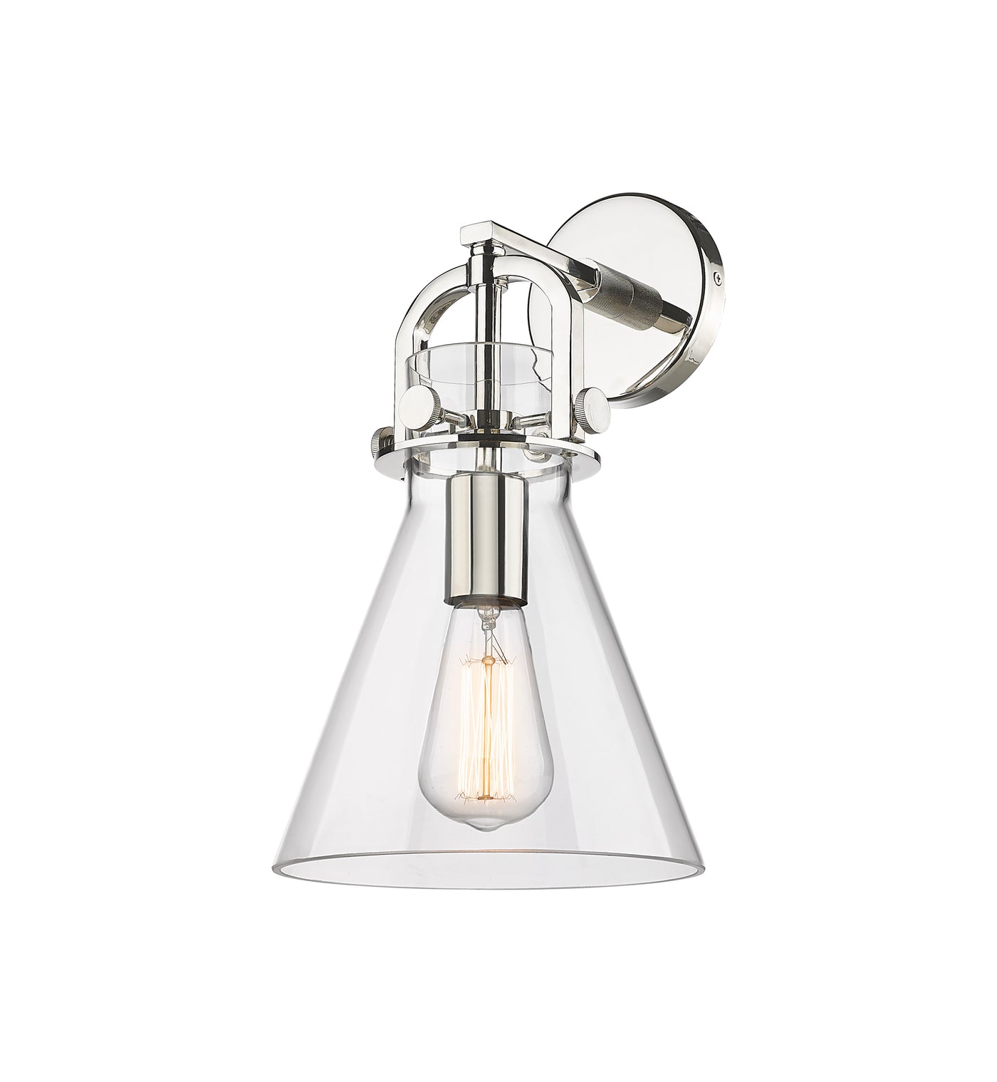 Downtown Urban Sconce Cast Brass 14 Inch