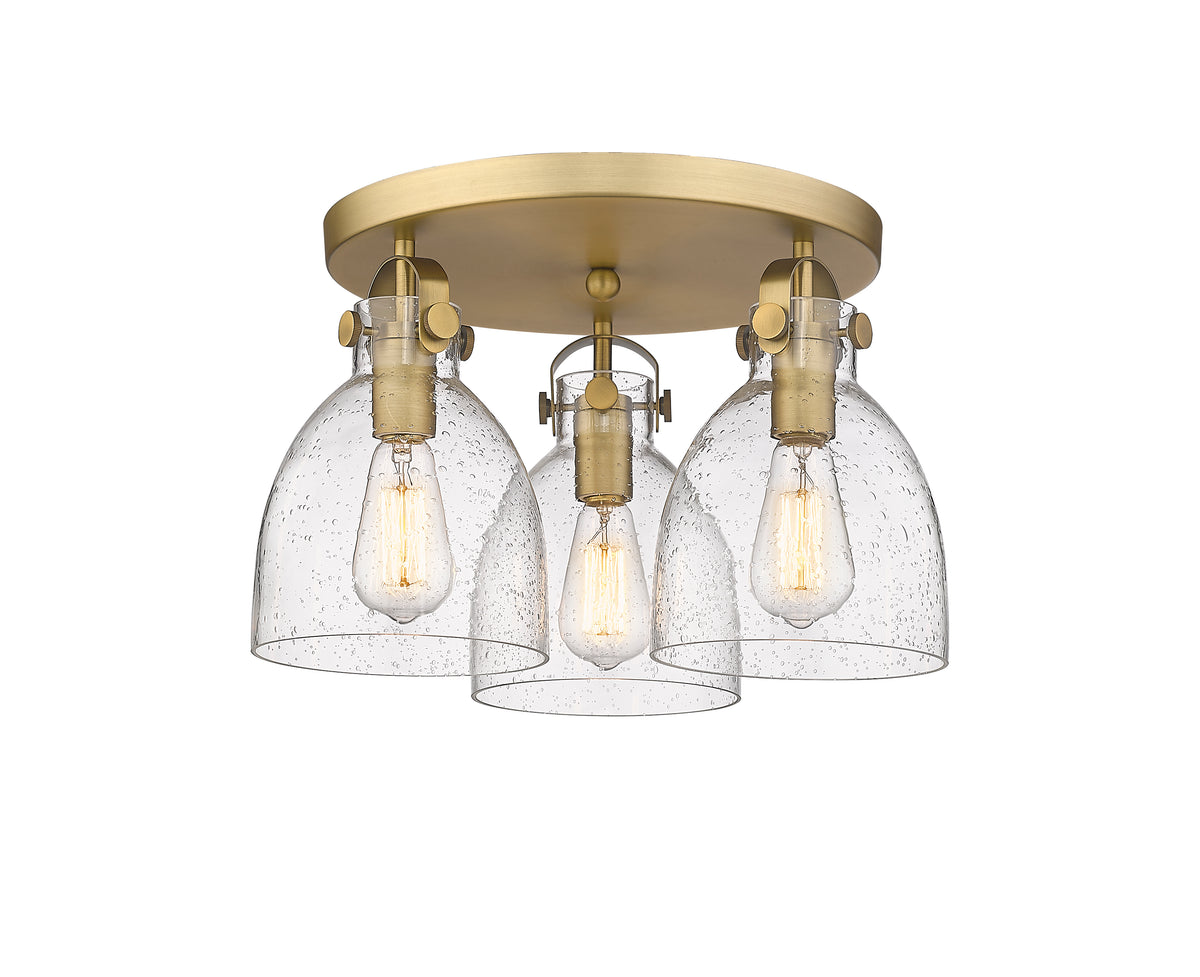 Newton Bell 18-Inch 3-Light Semi-Flush Mount Dimmable