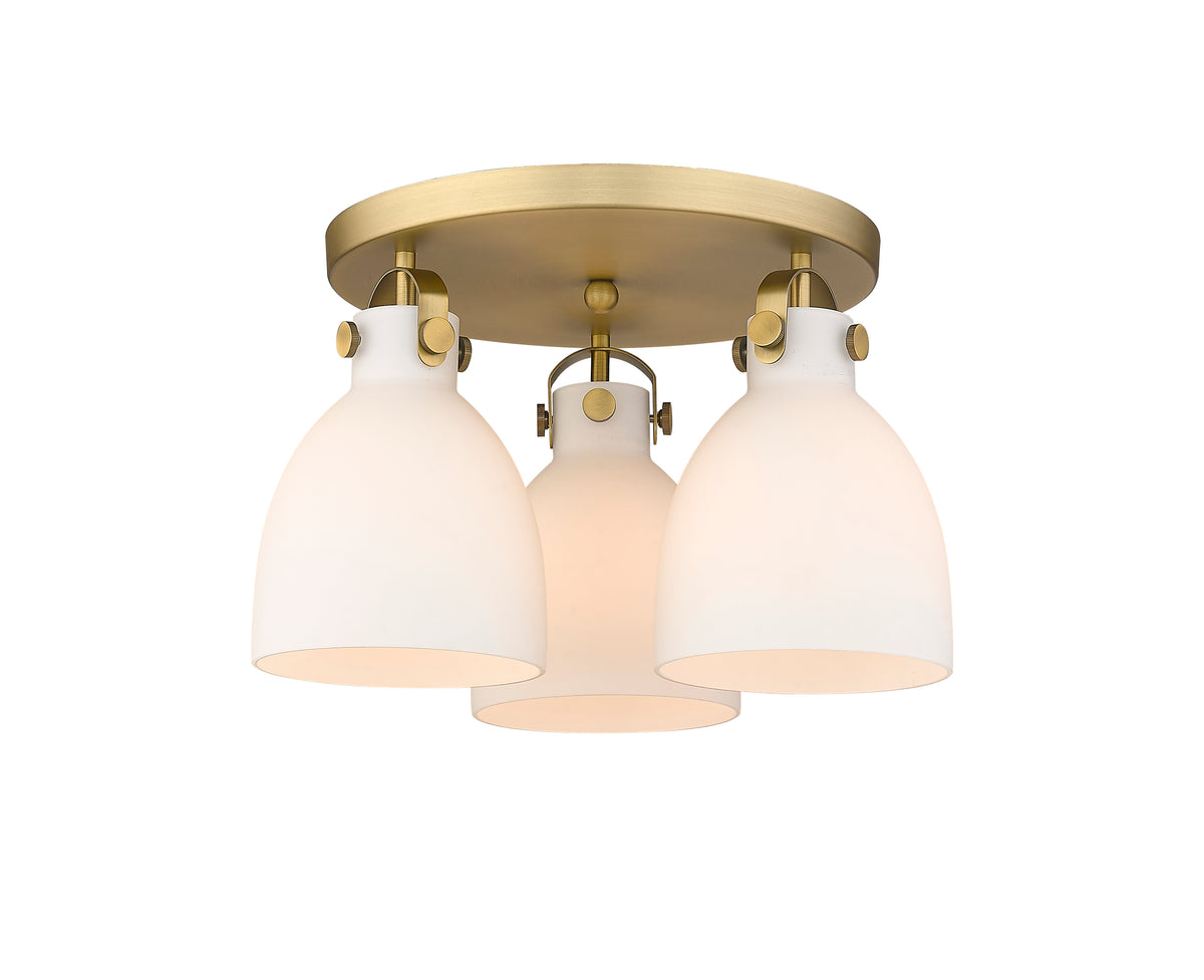 Newton Bell 18-Inch 3-Light Semi-Flush Mount Dimmable