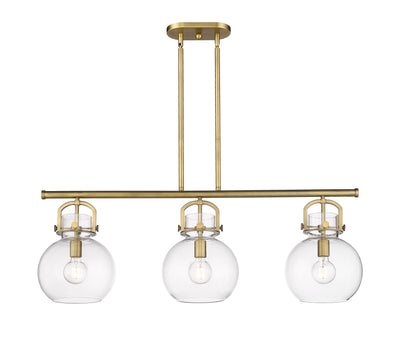 Downtown Urban Island Light Cast Brass