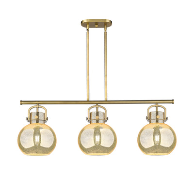 Downtown Urban Island Light Cast Brass