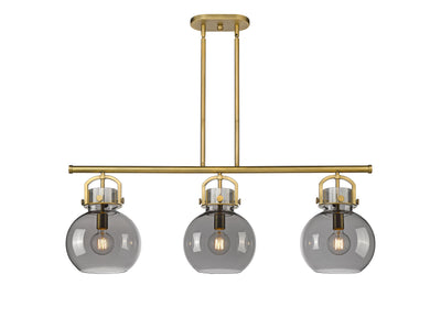 Downtown Urban Island Light Cast Brass