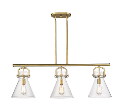 Downtown Urban Island Light Cast Brass