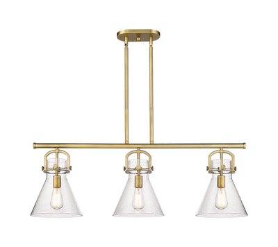Downtown Urban Island Light Cast Brass