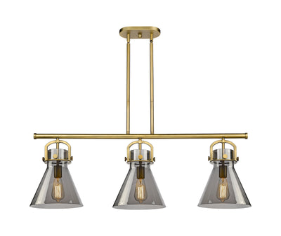 Downtown Urban Island Light Cast Brass