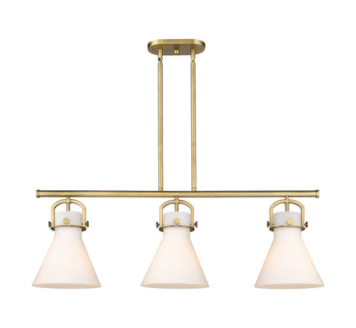 Downtown Urban Island Light Cast Brass