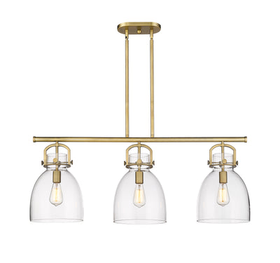 Downtown Urban Island Light Cast Brass