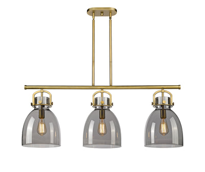 Downtown Urban Island Light Cast Brass